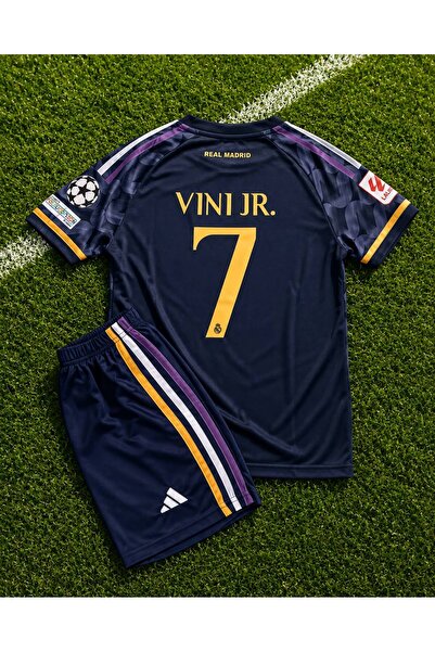 BYSPORTAKUS R.Madridd 23-24 Sezonu Vini Jr. Deplasman Çocuk Forması (Lacivert)