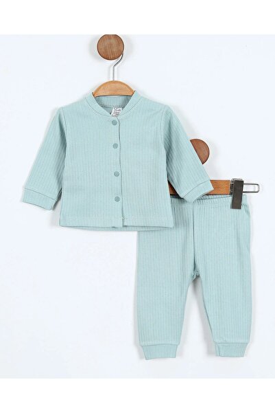 voyyo kids baby 3-6-9-12 Months 100% Cotton Newborn Ribbed Bottom and Top Paj...