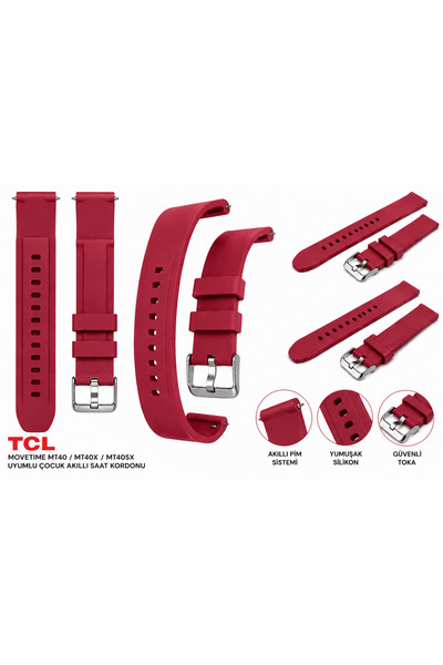 onlinekordon TCL MoveTime MT40, MT40X ve MT40SX Uyumlu Yumuşak Silikon Akıllı...