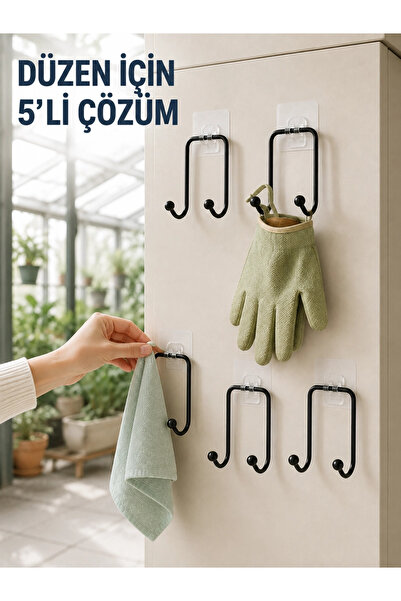 shopwave Krm 5 Pieces Multi-Purpose Adhesive Hanger Home Organizer Wall Hange...