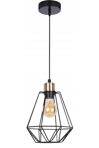 NO BRAND Candellux PRIMO Pendul Negru-Auriu 1xE27 Metal, 60W