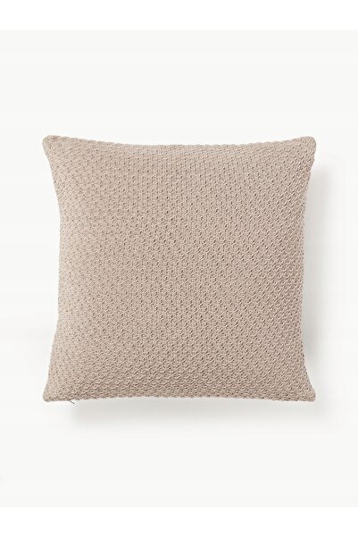 NO BRAND Everly B Husă de pernă din chenille 50 x 50 cm, Nougat