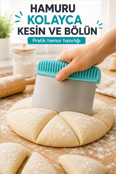 Generic Brand Stainless Steel Dough Cutter and Scraper Spatula