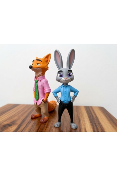 nevoPrint Zootopia Nick+Judy | Zootropolis Tilki Ve Tavşan Figür Oyuncak