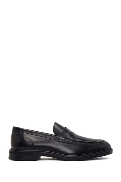 Derimod Men's Black Leather Casual Loafer Wm750041Dv