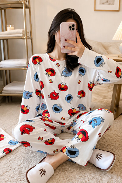 Zaya Homewear Long Sleeve Pajama Set New Kurabiye3 Super Soft Basic Single Je...