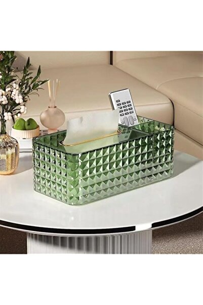 Generic Brand HYTTER Tissue Box Cover Holder Stylish Translucent Plastic Tiss...