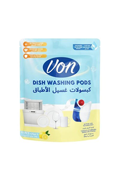 Generic Brand VON 10-Pack Dishwasher Detergent Pods with Lemon Fragrance - Fo...