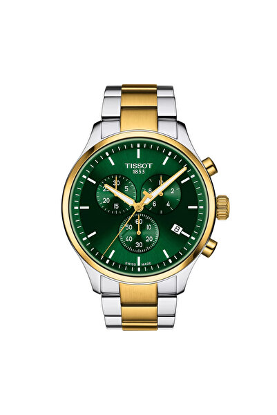 TISSOT Ανδρικό ρολόι Chrono XL Classic 116.617.22.091.00, Χρυσό / Πράσινο