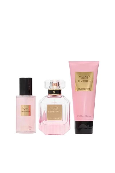 Victoria's Secret Set Bombshell, Apă de parfum 50ml + Spray de corp 75ml + Lo...