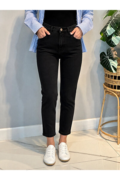sion jeans Julia Milano Pantaloni de blugi pentru femei, model Boyfriend, neg...