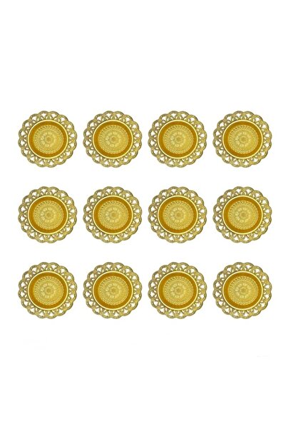 Generic SKEIDO 12Pcs Golden Metal Diya for Diwali Reusable Deya Oil Lamps for...