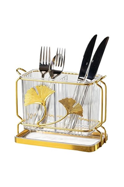 Generic Utensils and Silverware Holder, with Metal Bracket and Drip Tray, 2-C...