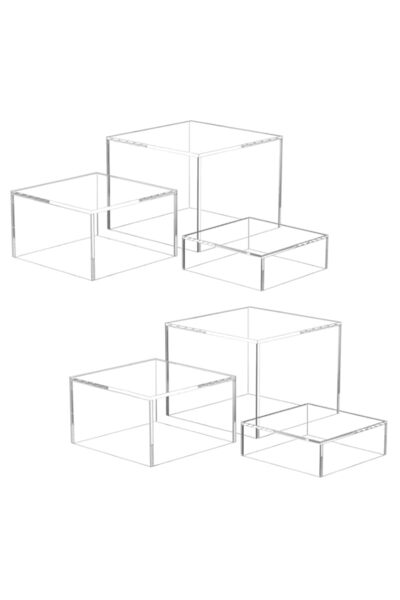 Generic Brand Niubee Buffet Risers, Food Display Stands For Party, 6Pcs Acryl...