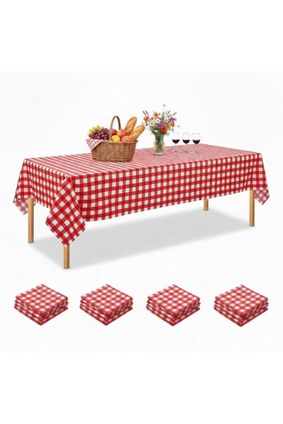 Generic 4 Packs Rectangle Table Cover 54 x 108 Inch Thickened Waterproof Oilc...