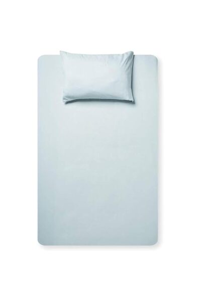 Generic 2- Piece Baby Blue Coloured Microfiber Fitted Bedsheet Set Twin Size ...