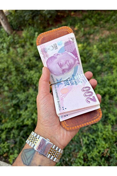 RONYA LEATHER %100 Hakiki Deri El Yapımı Para Klipsli Cüzdan & Kartlık