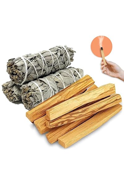 Generic Brand ALANX 3Pack White Sage Smudge Stick And 6Pcs Palo Santo Sticks ...