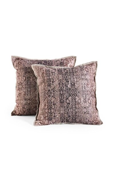 Generic Kiara Cushion Cover Set of 2, 45x45 cm, Beige-Brown, Polyester Linen ...