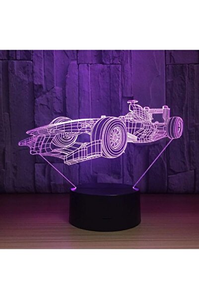 Generic Brand 3D Night Light - F1 Racing Car, 7-Color Change, Adjustable Visu...