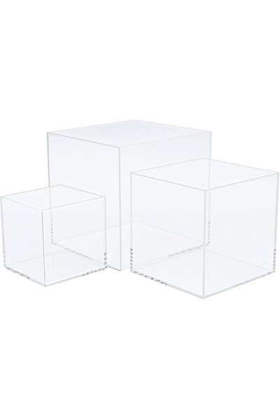 Generic Brand BPA® Acrylic Display Case, set of 3 sizes (3x3x3, 4x4x4, 5x5x5 ...