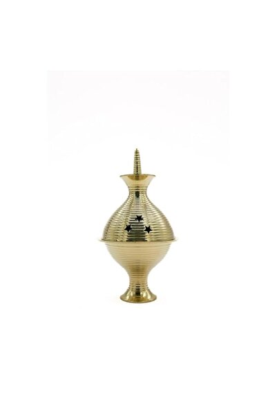Generic Brand AKDC Brass Incense Burner 7 Ae2280 12x26x1 cm Golden