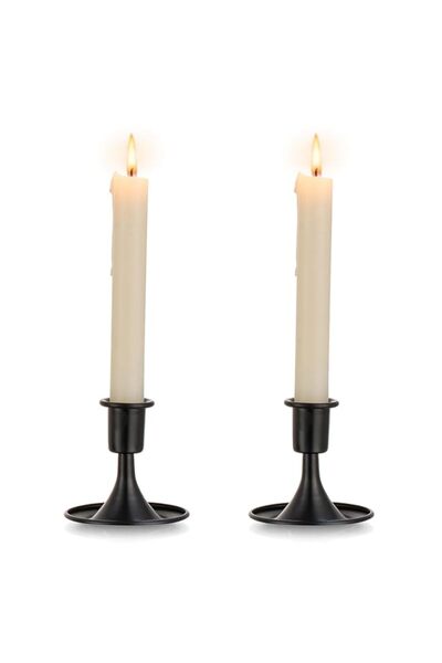 Generic Brand Black Candlestick Candle Holders for Taper Candle Stick Holder ...