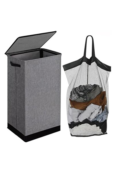 Generic Laundry Basket With Lid 100L - Large Foldable Laundry Hamper with Rem...