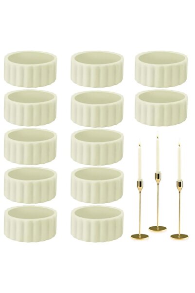 Generic Brand 12Pcs Silicone Taper Candle Holders Grippers, Flexible Candle H...