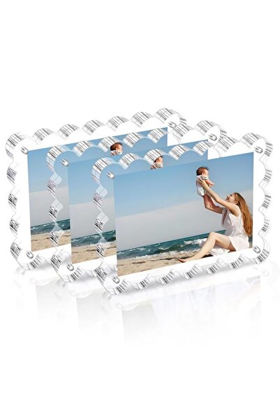 Generic Brand Chivalral 3pack 4x6inch Acrylic Scalloped picture Frames,Double...