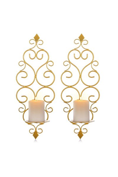 Generic Brand Sziqiqi Wall Candle Sconce Holder Set of 2 Hanging Wall Mounted...