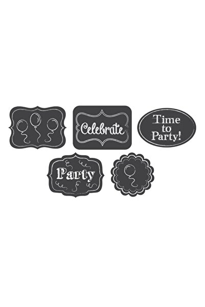 Generic Brand Creative Converting Chalkboard Celebration Assorted Cutouts 5 P...