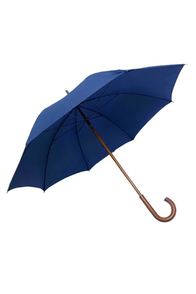 Chanos Ομπρέλα βροχής unisex με μπαστούνι απλή R58cm polyester μπλε