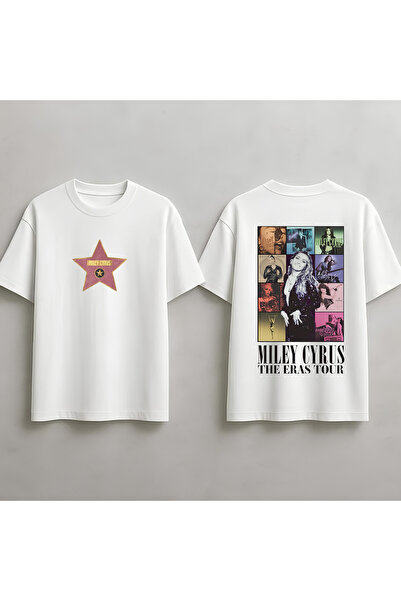 MAGORS Μπλουζάκι Miley Cyrus με στάμπα, unisex, oversized κοπή, 100% βαμβακερ...