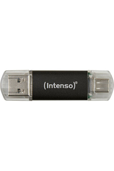 Intenso Twist Line 256GB Στικάκι USB 3.2 με συνδεσιμότητα USB-C & USB-A Μαύρο