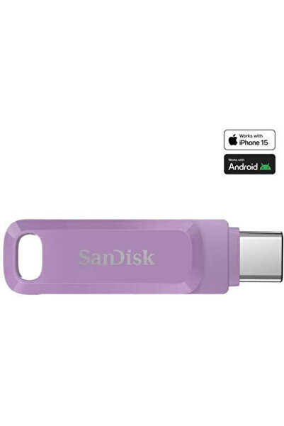 SanDisk Ultra Dual Drive Go 128GB USB 3.2 Στικάκι με σύνδεση USB-C & USB-A Μωβ