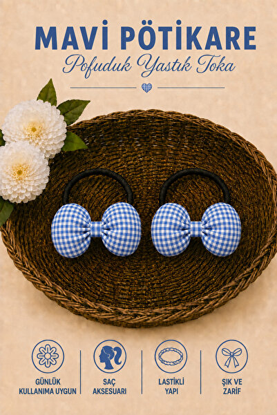 Hophera Pötikare Fluffy Pillow Hair Clip with Strong Elastic Bow