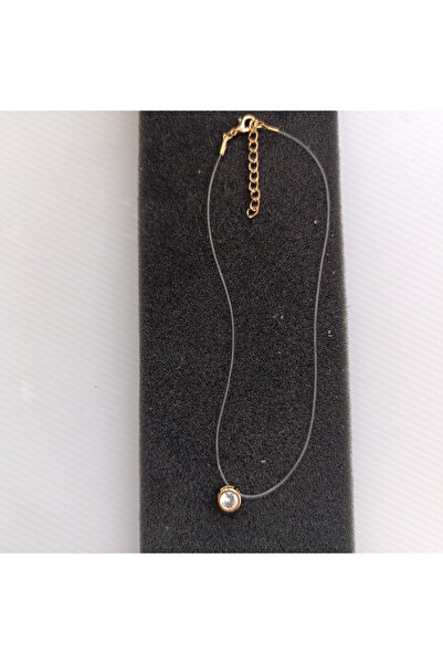 GlaMLo Accessories Колие с прозрачна силиконова нишка, 33 + 5 см, Минималисти...