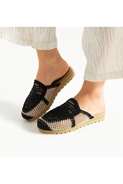 WOSSE Woven Straw Two-Color Daily Comfortable Slippers