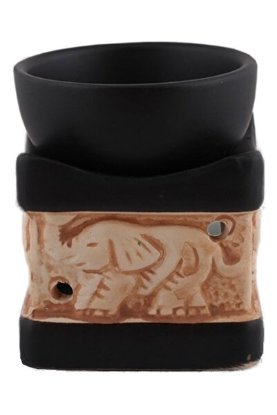 Aroma Land Vas ceramic aromatizor elefant mic 6.5x8cm negru~crem 1b, 60ml