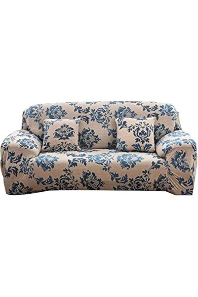Generic X Spring Sofa Cover, 235-300cm Elastic Printed Sofa Protector with 1 ...