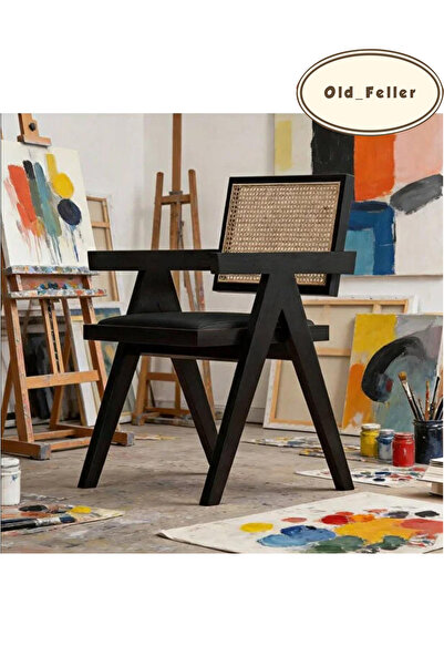 Old_Feller Vintage Dining Chair PU Leather Seat & Back – Stylish Comfort for ...