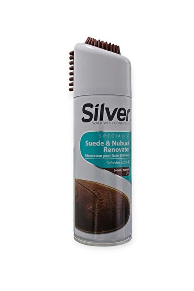 Silver رذاذ تلميع الأحذية لتجديد الألوان الباهتة للجلد المدبوغ والنوبوك، لون ...