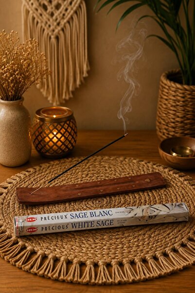 Beyaz Adaçayı Tütsü - White Sage 20 Stick Çubuk Tütsü, Aromatik Adaçayı Kokulu Tütsü