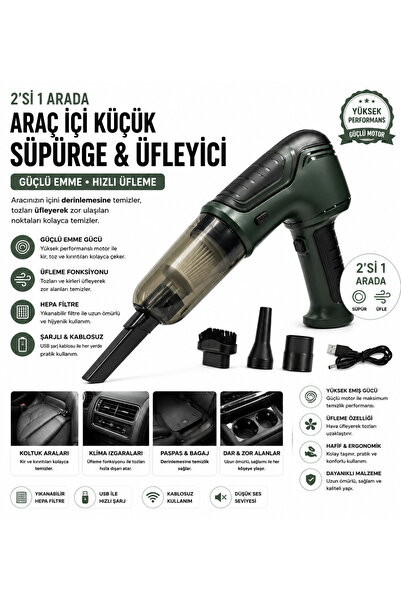 Genel Markalar AİR BLOWER ARABA SÜPÜRGESİ