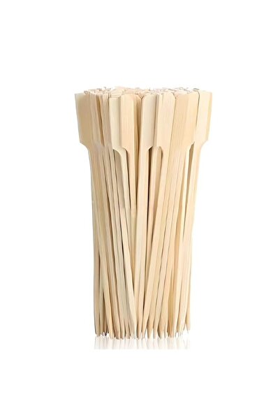 Generic 100 Pcs 12 cm Bamboo Paddle Skewers, Natural Wooden Flag Skewers, Coc...