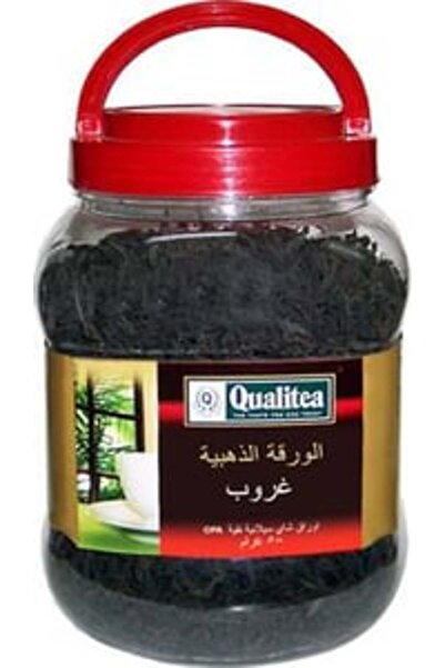 TEA جرة بلاستيكية سوداء عالية الجودة من نوع Ghrwb تحتوي على أوراق كاملة 500 جرام