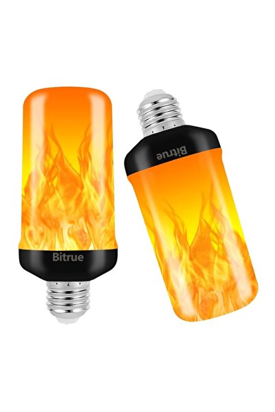 Generic Bitrue LED Flame Effect Light Bulb, 4 Modes Flame Light Bulbs, E26 Ba...
