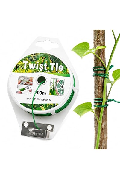 Generic 200M Garden Twist Ties with Cutter, Reusable Garden Wire for Plant Su...