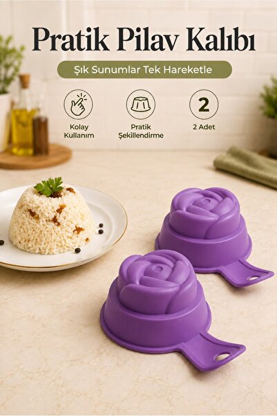 Monteor Rice Mold with Rose Pattern and Handle, Practical Portioning and Pres...